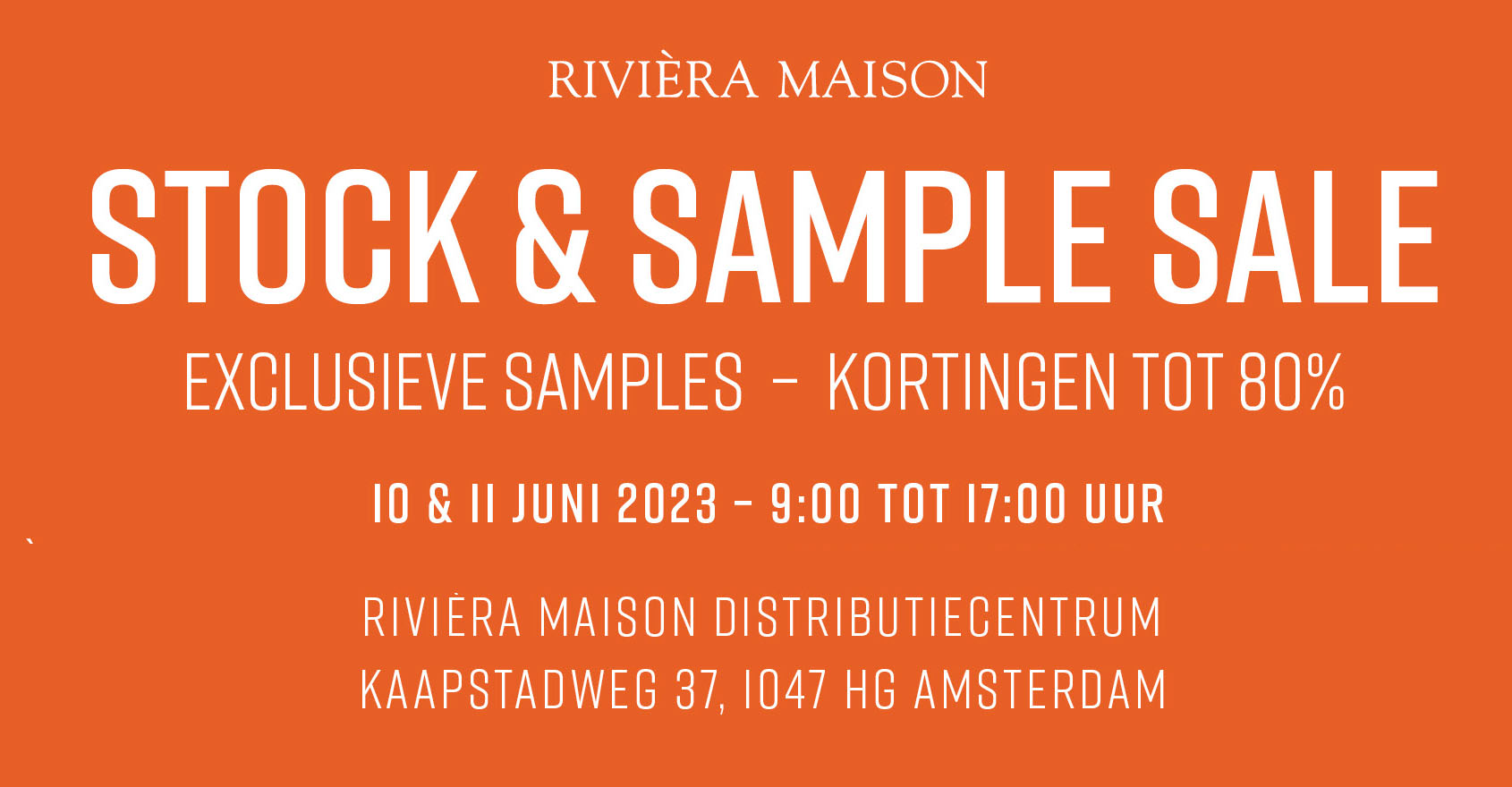 Stock & Sample Sale