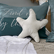 Salty Starfish Pillow Off White