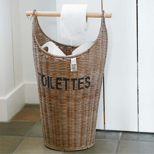 Rustic Rattan Toilettes Basket