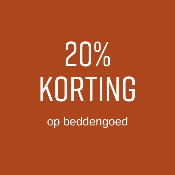 20% korting op beddengoed