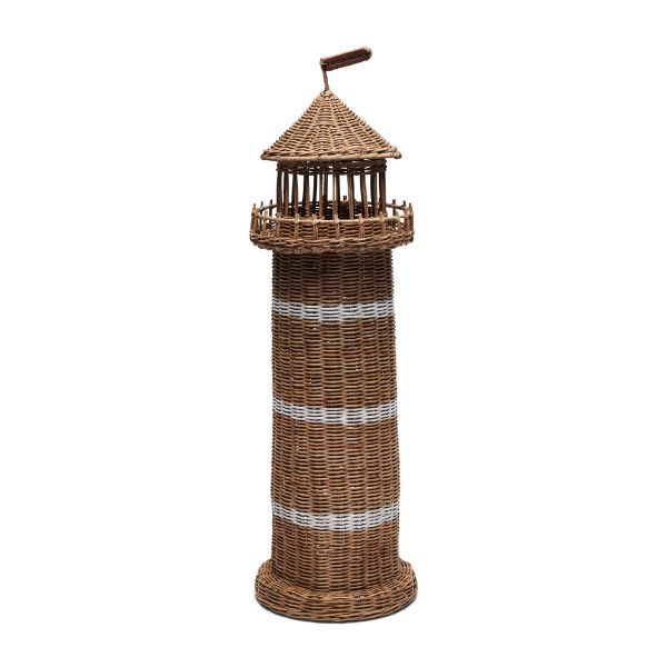 Ornament Rustic Rattan Lighthouse