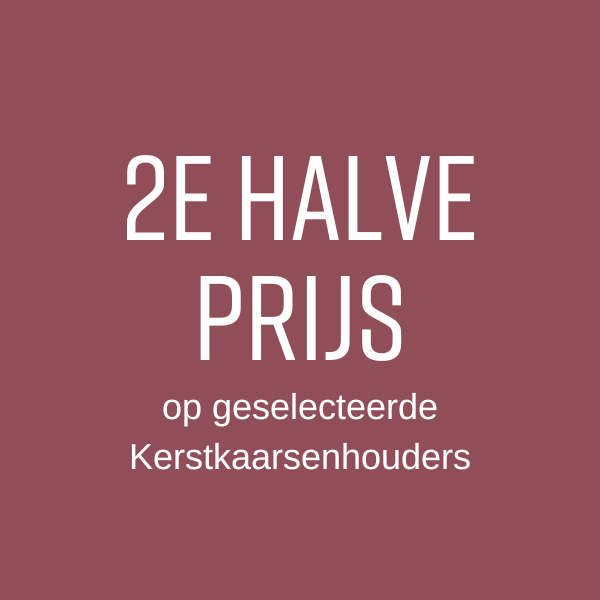 2e halve prijs op geselecteerde Kerstkaarsenhouders