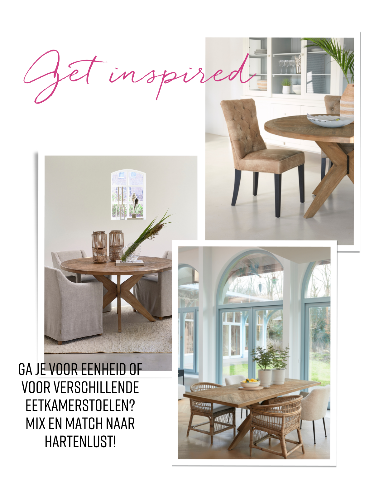 3 + 1 GRATIS op alle eetkamerstoelen