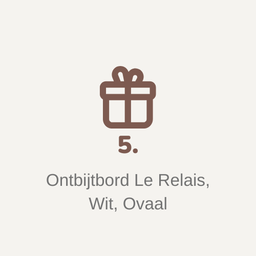 Ontbijtbord Le Relais, Wit, Ovaal