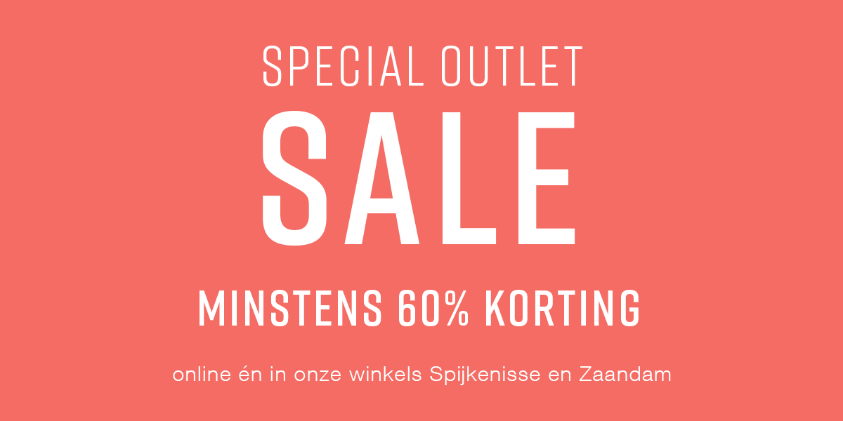 Special Outlet Sale: 70% korting op alles in de outlet