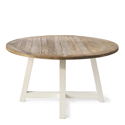 Canyamel Dining Table 140 cm diameter, White Legs