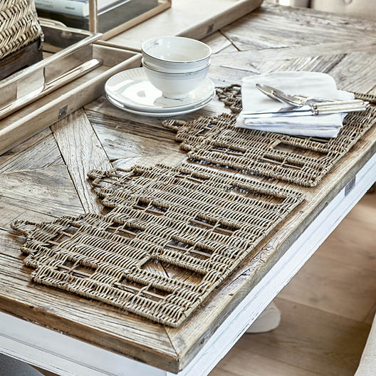 Rustic Rattan Happy Home Placemat