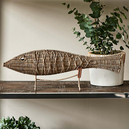 Rustic Rattan Ocean Reef Fish