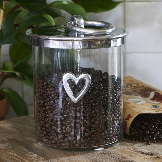 Heart Metal Storage Jar
