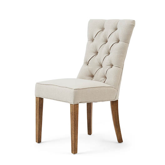 Balmoral Dining Chair, Oxford Weave, Flanders Flax