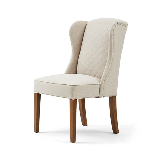 William Dining Chair, Oxford Weave, Flanders Flax