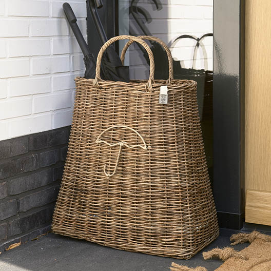 Rustic Rattan Umbrella Bag