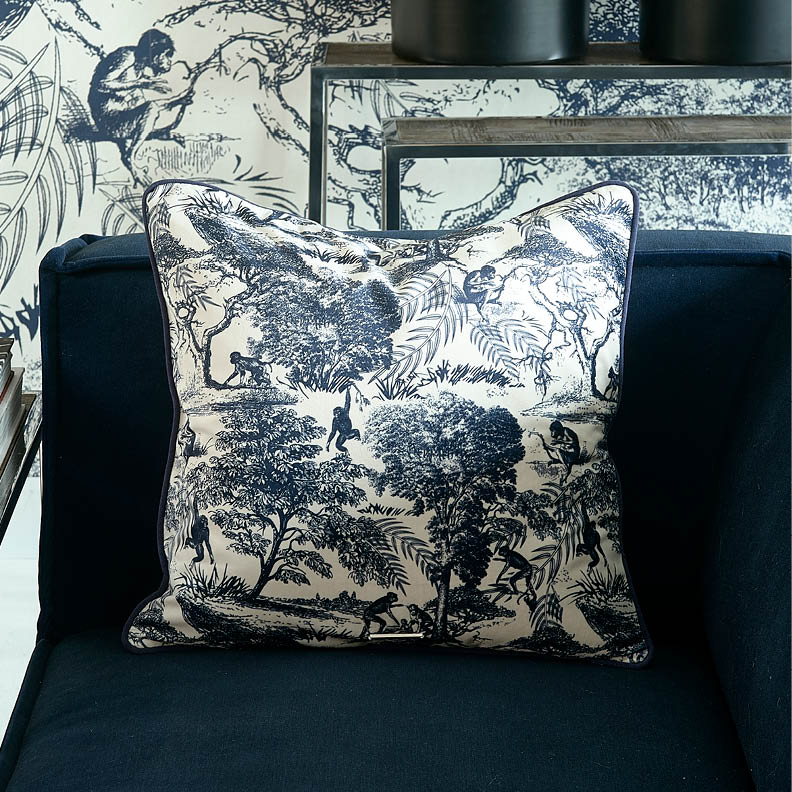 Toile Printed Pillow Cover 50x50