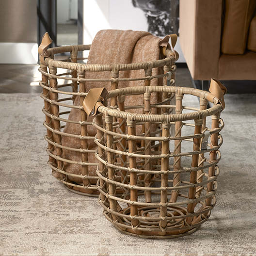 Courageous Chique Basket Natural Set of 2 Pieces