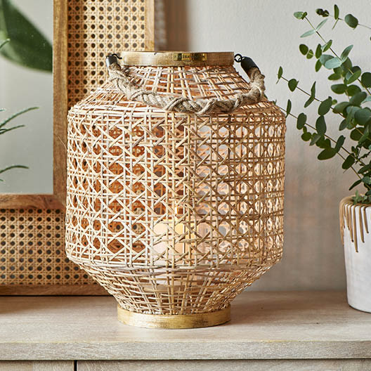 Natural Cane Lantern