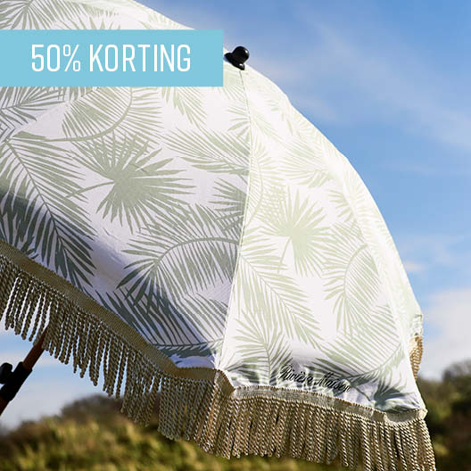 50% korting Tropical Palm Leaf Parasol
