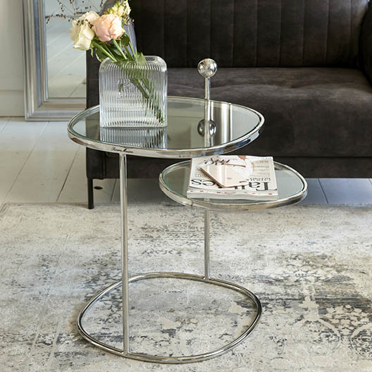 Liberty Hexagon Side Table, Silver