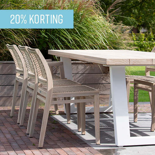 20% korting op tuinmeubels