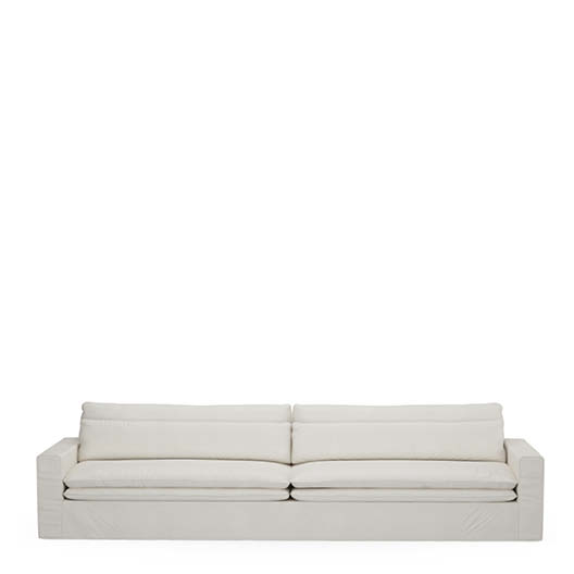 Continental Sofa XL, Oxford Weave, Alaskan White