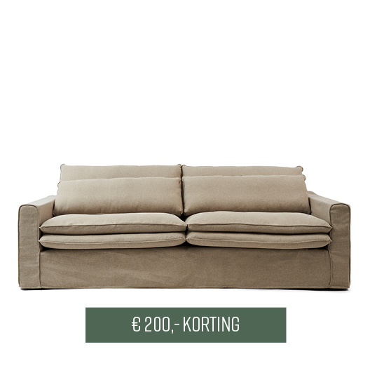 Continental Sofa 3,5 Seater, Oxford Weave, 