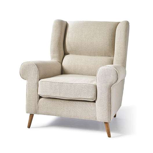 Delano Wing Chair, Mouliné Linen, Fabulous Flax