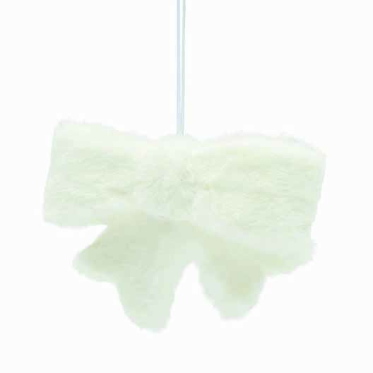 Warm Wishes Bow Ornament Off White