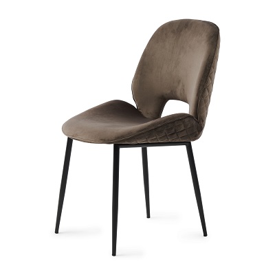 Mr. Beekman Dining Chair, Velvet III, Anthracite