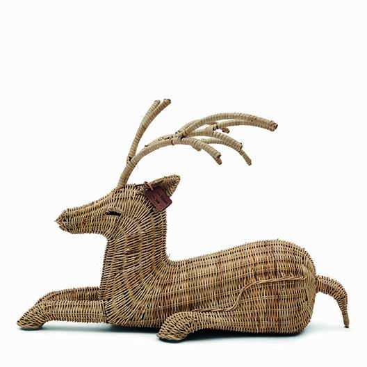 Rustic Rattan Deer