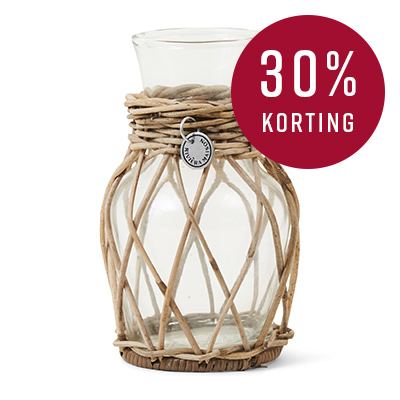 Rustic Rattan Mini Flower Vase