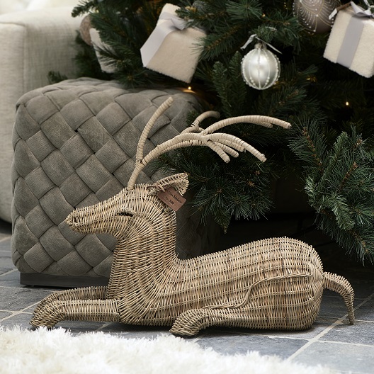 Rustic Rattan Deer