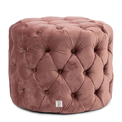 Opera Footstool Velvet III Rose Stain