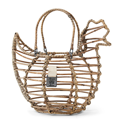 Rustic Rattan Miss Chicken Egg Holder