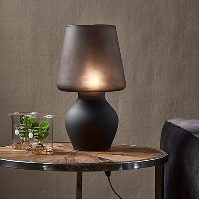 RM Glass Table Lamp Dark Grey