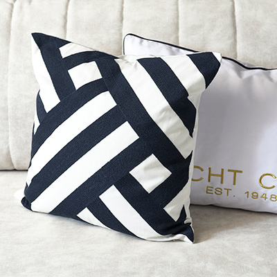 Yacht Club Graphic Pillow Cover