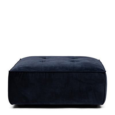 Brandon Footstool, Velvet, Estate Blue