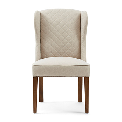 William Dining Chair, Oxford Weave, Flanders Flax