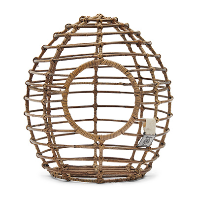 Rustic Rattan Fresh Eggs Holder