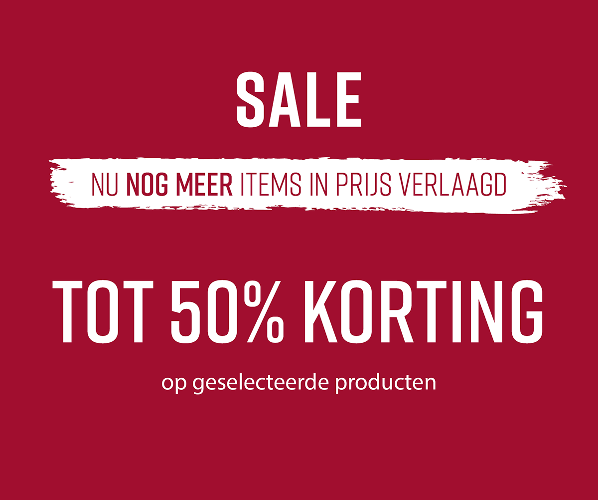 SALE tot 50% korting op geselecteerde producten - nieuwe items toegevoegd aan de SALE