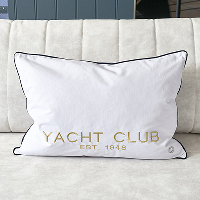 Yacht Club Signature Pillow Cover