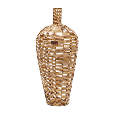 Rustic Rattan Weave Vase