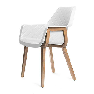 Amsterdam City Dining Armchair, Pure White