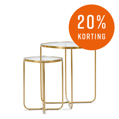 Upper East Side End Table Gold Set 2