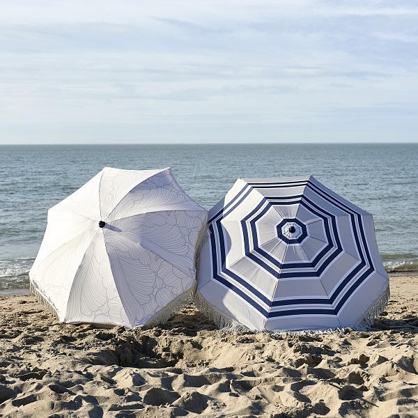 Beach Stripe & Orangery Floral Parasol