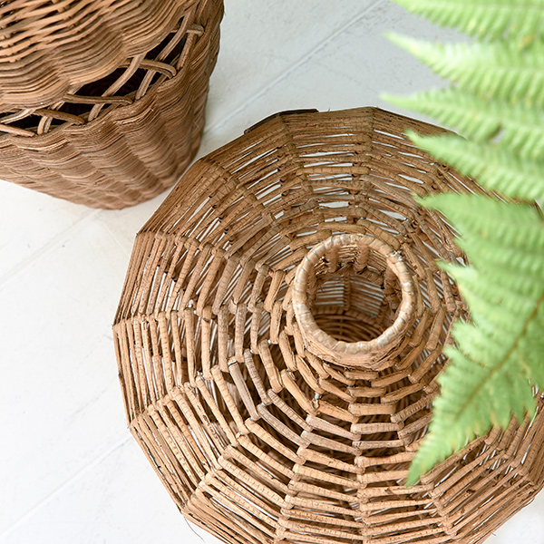 Rustic Rattan Weave Vase