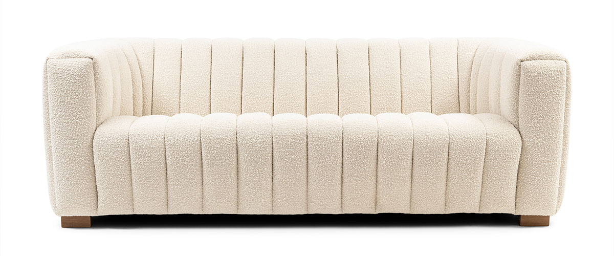 Pulitzer Sofa 3,5 Seater, Bouclé, White Sand 
