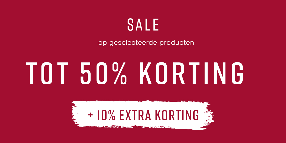 SALE op geselecteerde producten tot 50% korting + 10% extra korting 