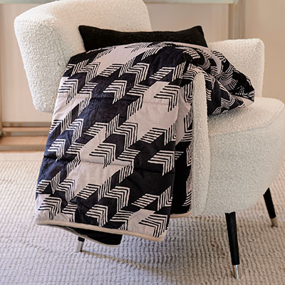 Minimal Pied-de-Poule Throw 180x130