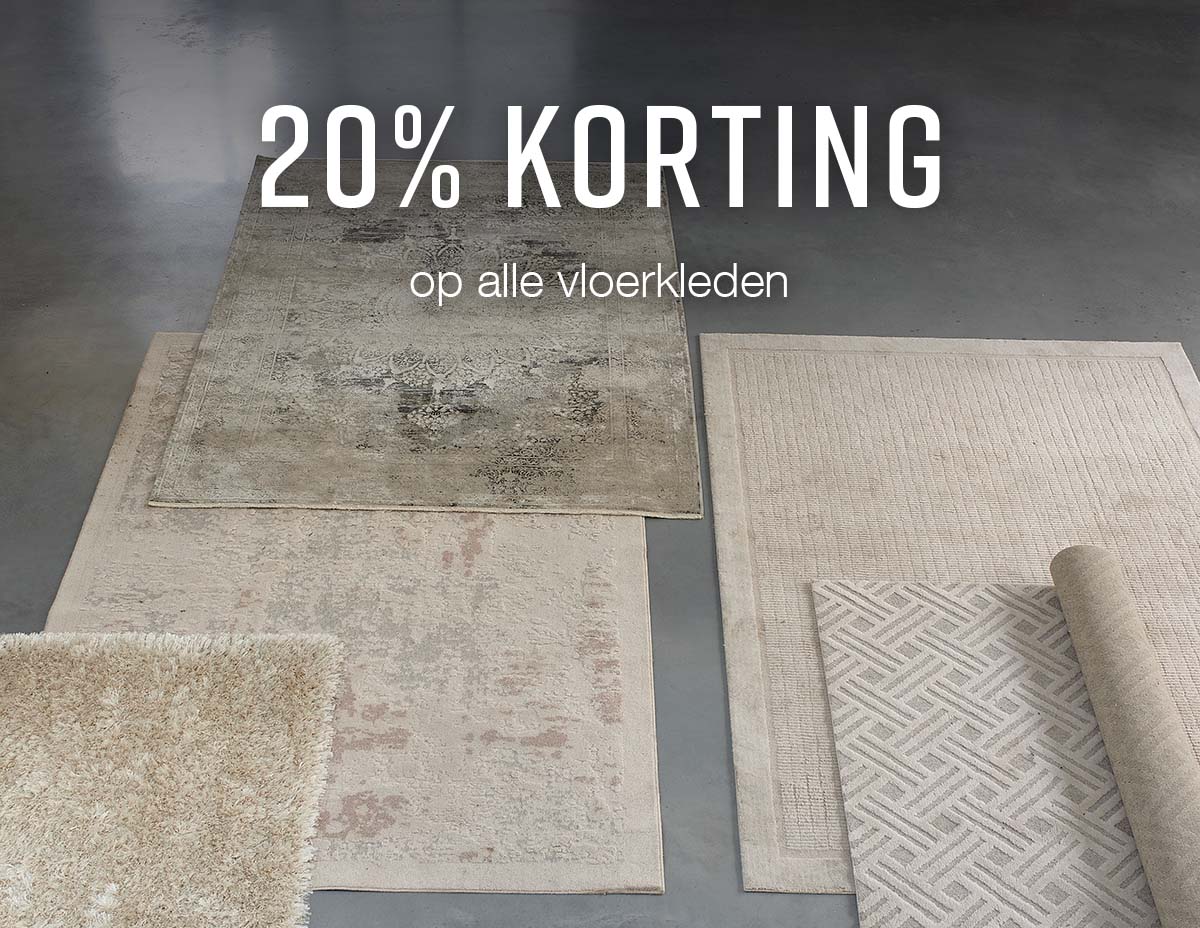 20% korting op alle vloerkleden