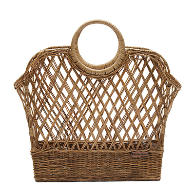 Rustic Rattan Favourite Magazines Basket