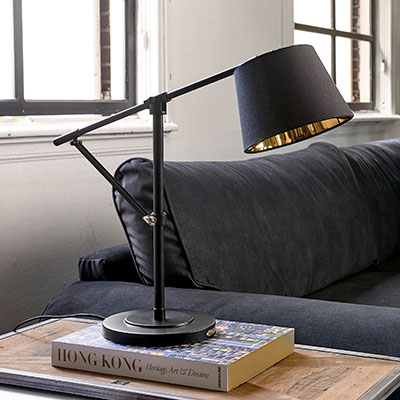 Rockefeller Desk Lamp Black